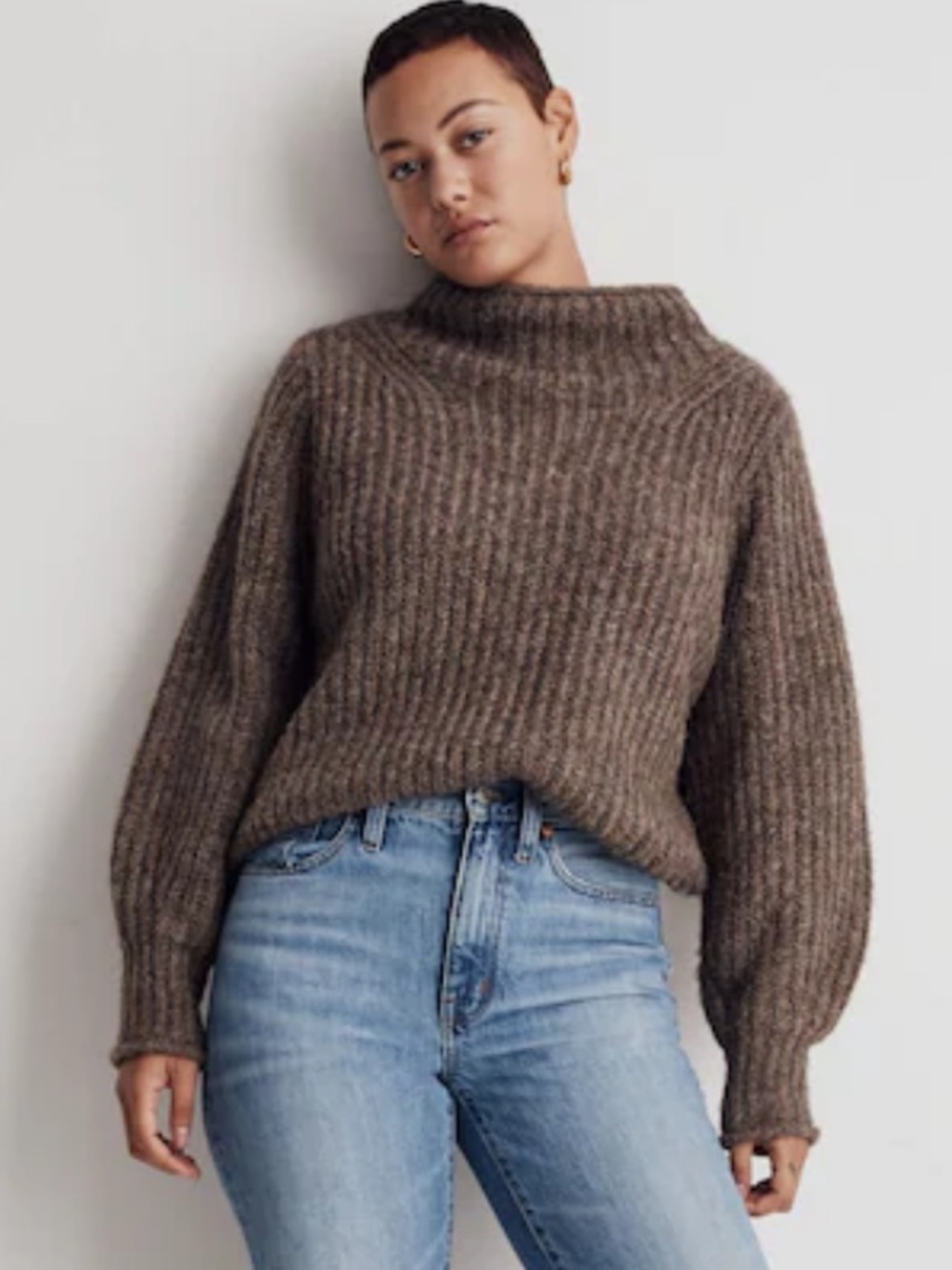 Madewell Loretto Mockneck Pullover Sweater XXS